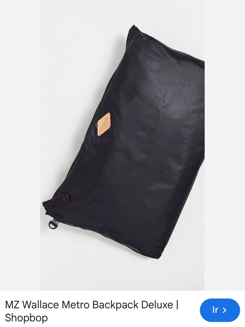 MZ Wallace Metro Backpack Deluxe — Black with Tan Trim